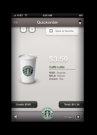 Illustration for article titled iPhone Starbucks Ordering Screens Look Like the Real Thing, Precede Apple Patent